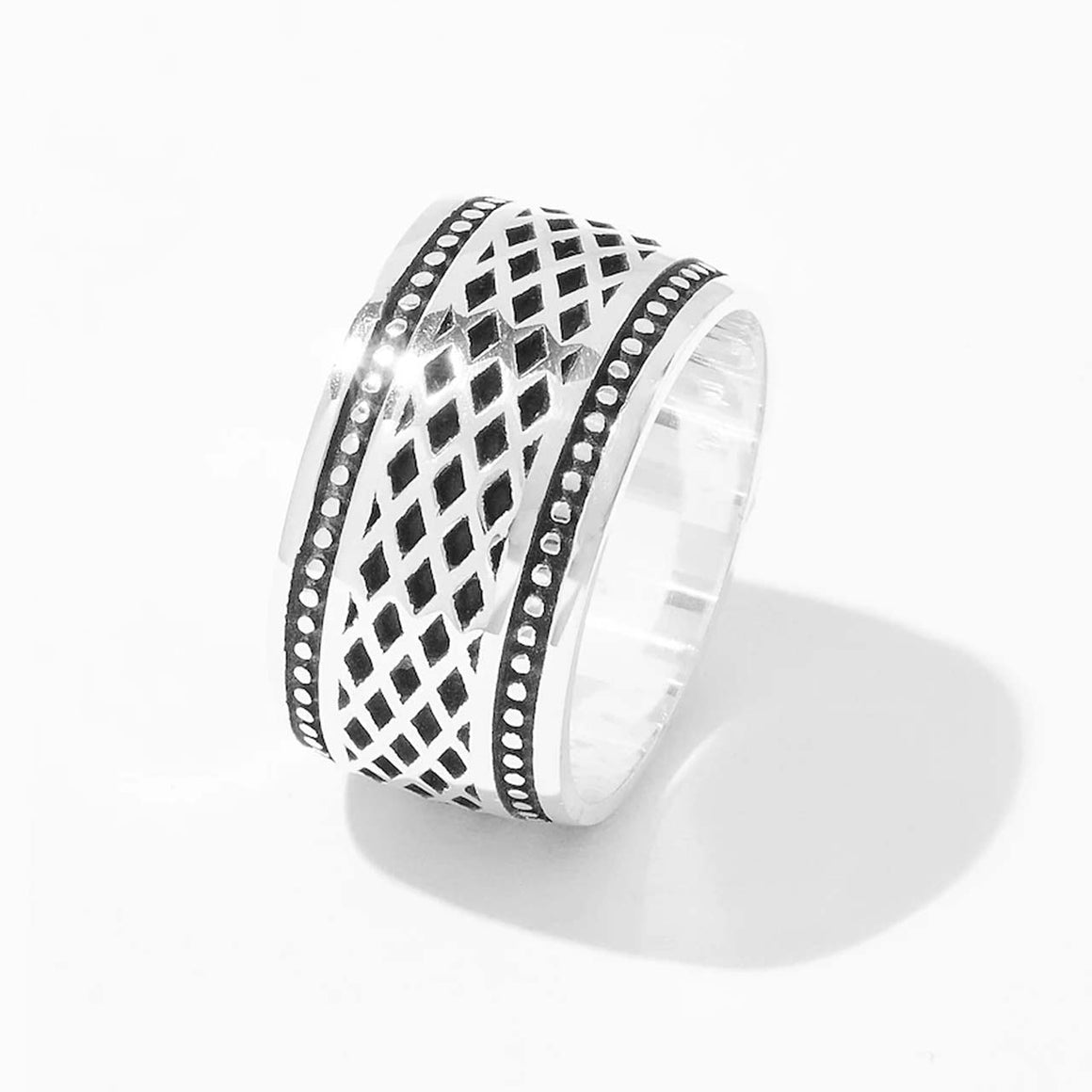 Textured Band with Antique Finish Ring