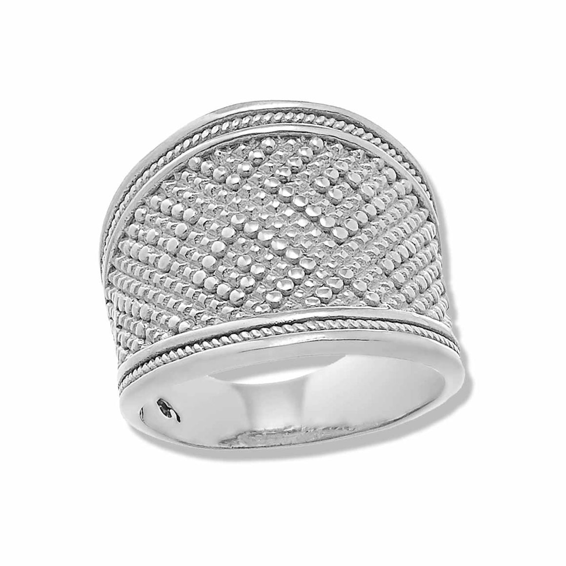 Textured Diamond Pattern Ring