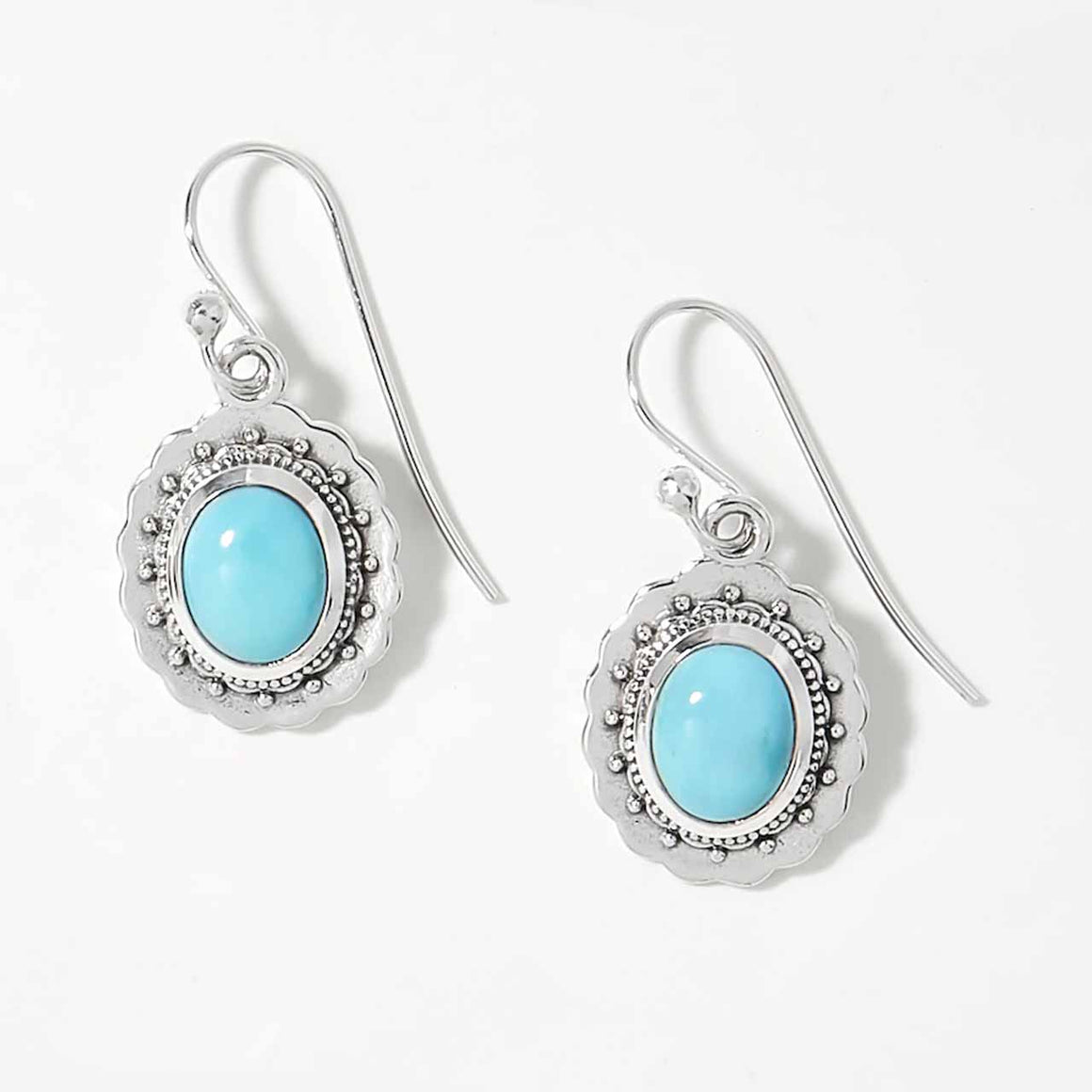 Sleeping Beauty Turquoise Micro Ball Drop Earrings