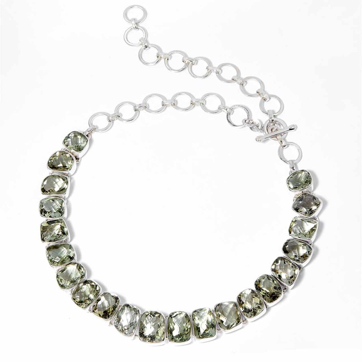 Green Amethyst Gemstone Necklace