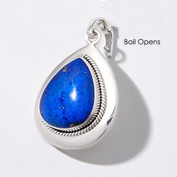 Lapis Enhancer Pendant & Blue Topaz Gemstone Necklace