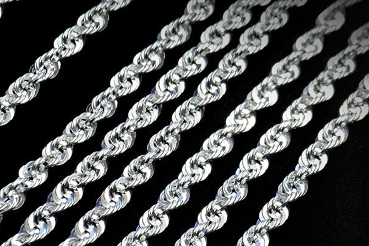 6 Styles of Sterling Silver Chains For Men & Women