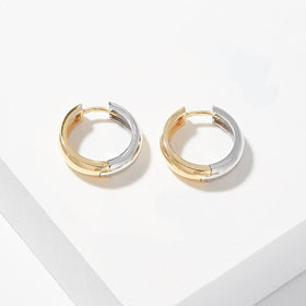 Two Tone Hoop Earrings