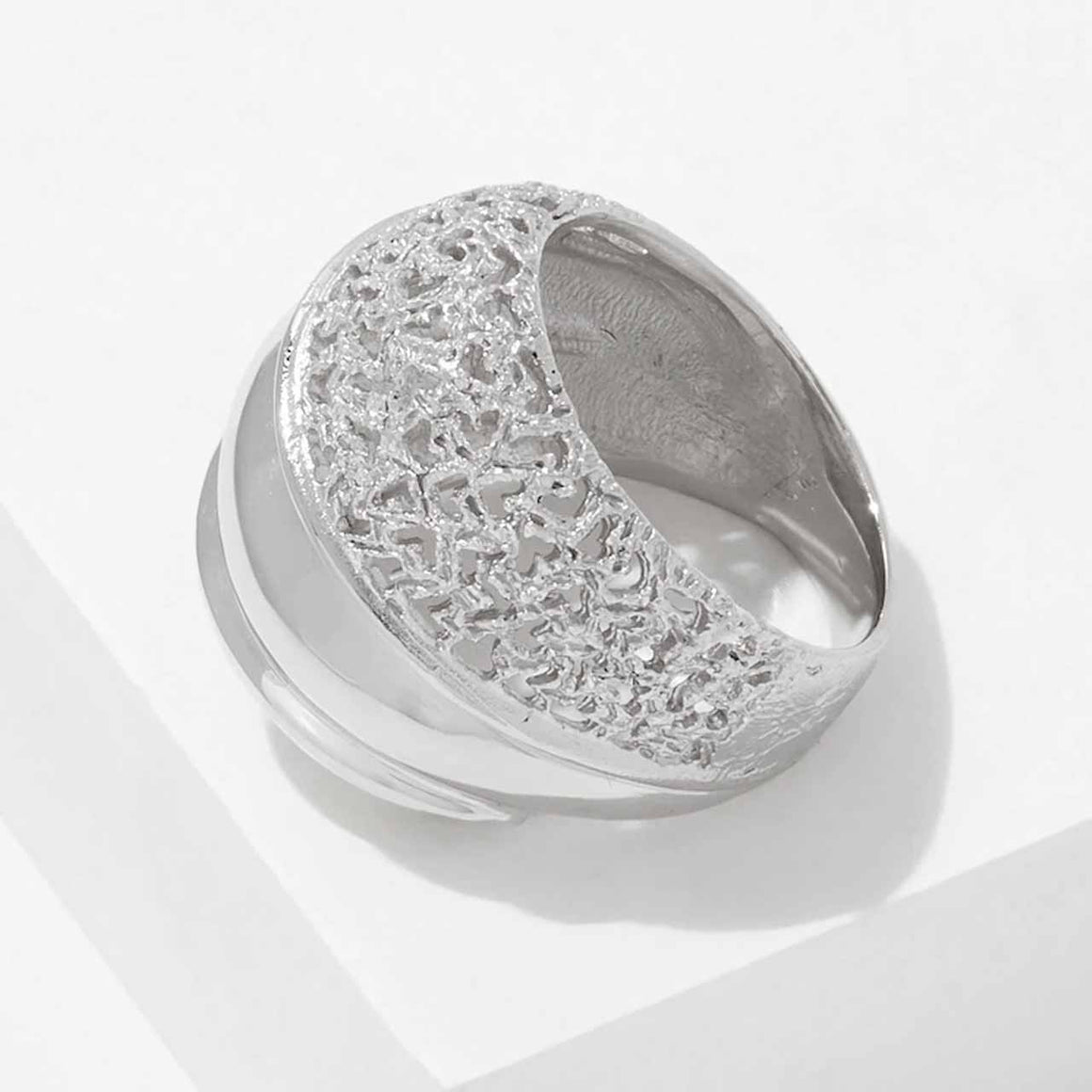 Multi Textured Dome Ring