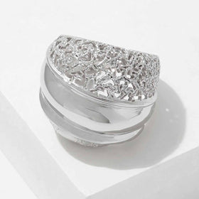 Multi Textured Dome Ring
