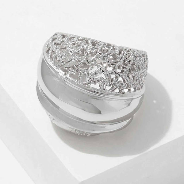 Multi Textured Dome Ring