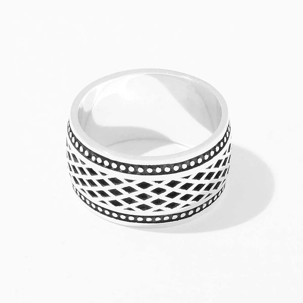 Textured Band with Antique Finish Ring