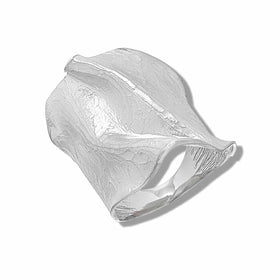Rhodium Plate Wave Ring