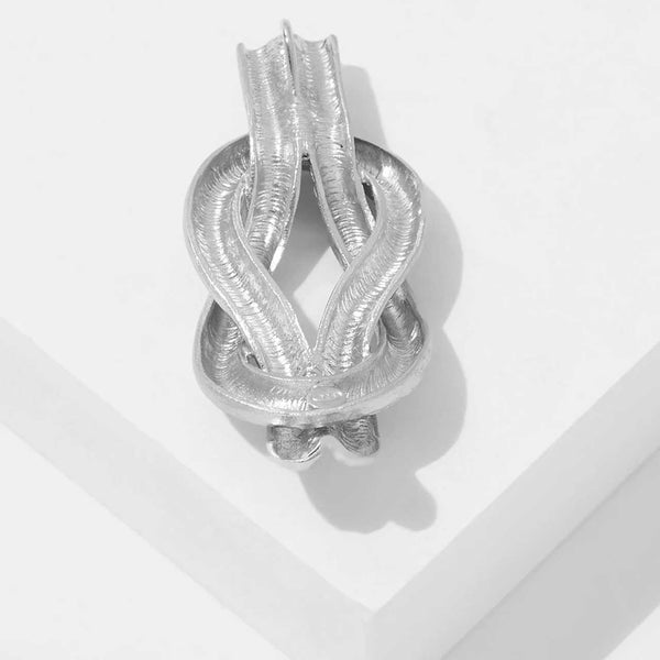 Rhodium Plate Love Knot Pendant