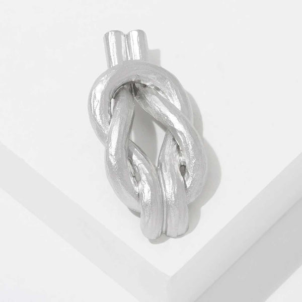 Rhodium Plate Love Knot Pendant