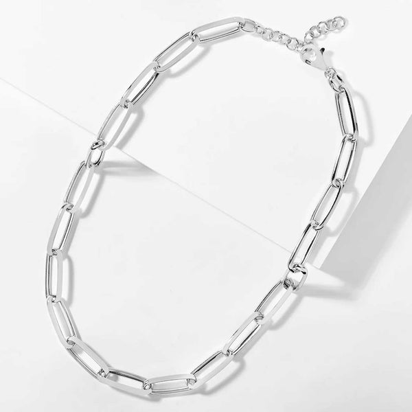 Paperclip Necklace Sterling Silver