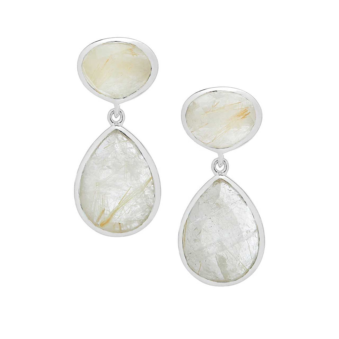 Rutilated Quartz Earrings
