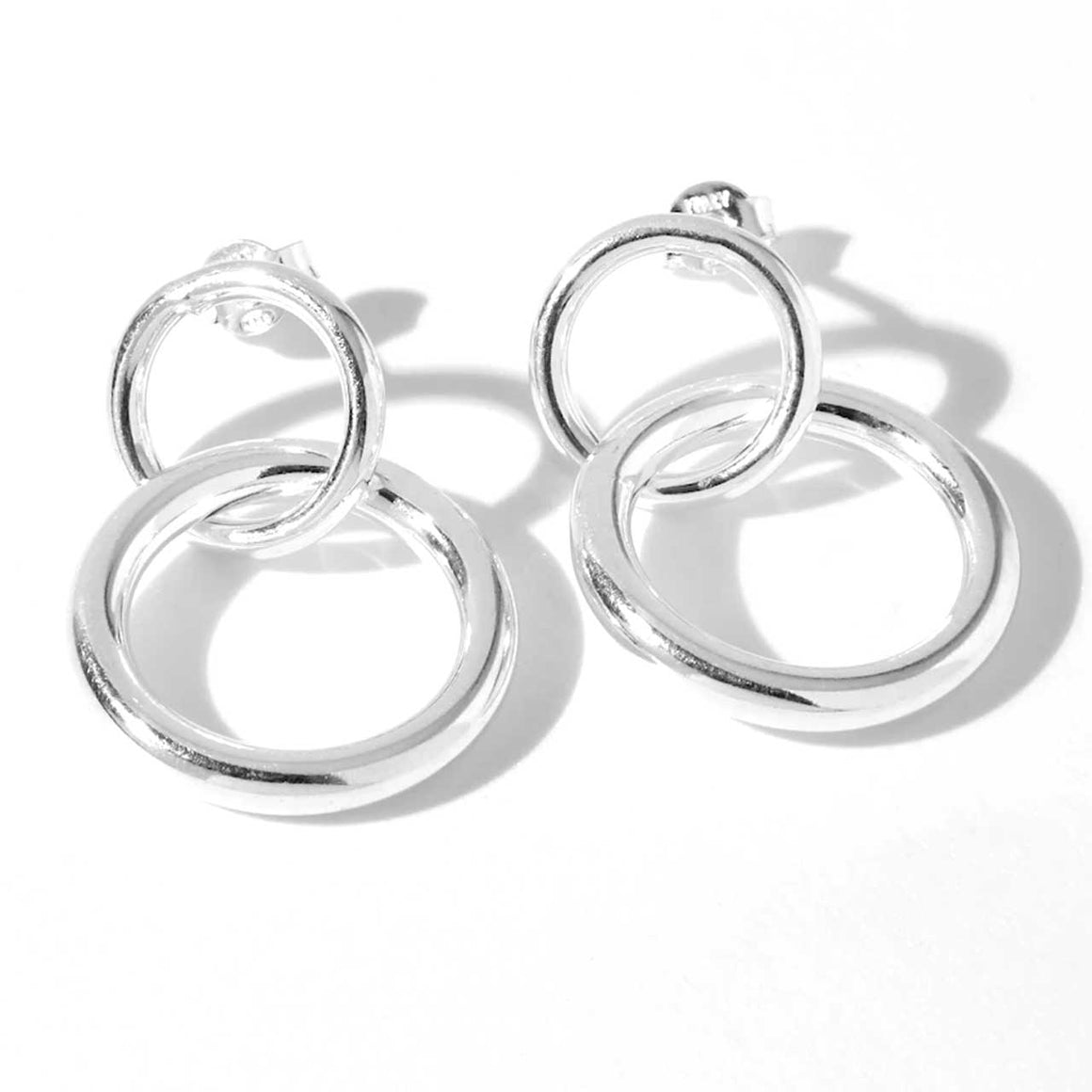 Sterling Silver Post Hoop Earrings