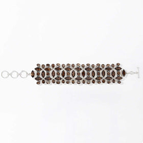 Smokey Quartz Multi Gemstone Mosaic Bracelet