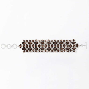 Smokey Quartz Multi Gemstone Mosaic Bracelet