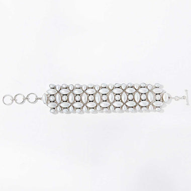 Freshwater Pearl Multi Gemstone Mosaic Bracelet