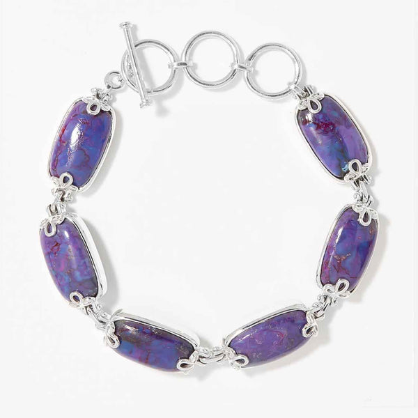 Purple Mohave Turquoise Link Bracelet