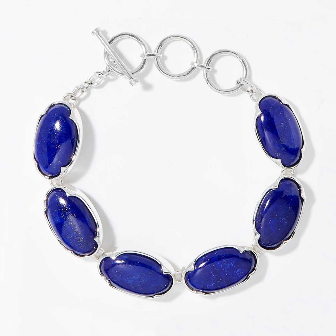 Lapis Modern Bezel Link Bracelet