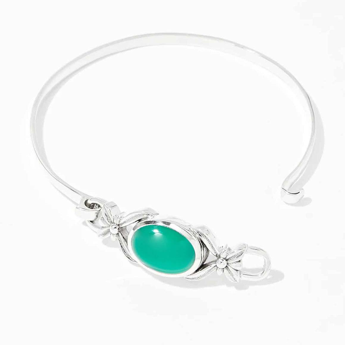 Green Onyx Hinge Hook Clasp Bracelet