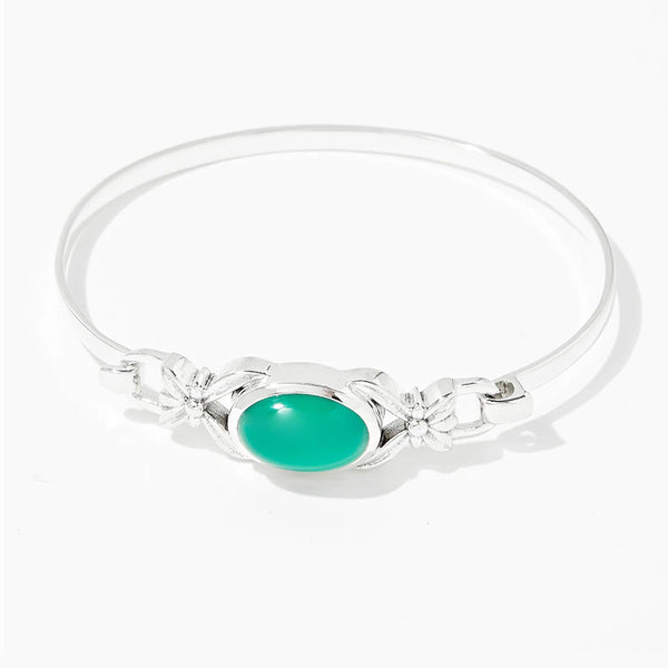 Green Onyx Hinge Hook Clasp Bracelet
