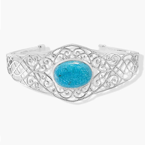 Arizona Turquoise Scrollwork Cuff Bracelet