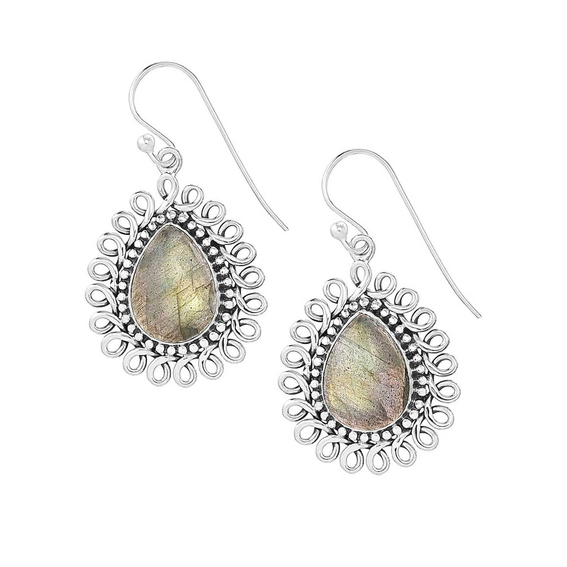 Golden Labradorite Earrings