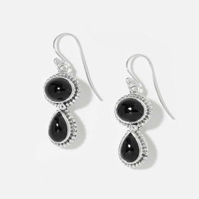 Black Spinel Earrings