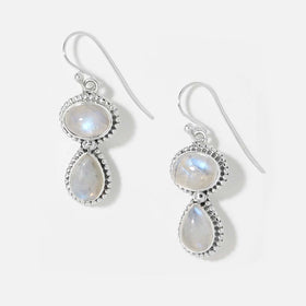 Rainbow Moonstone Earrings