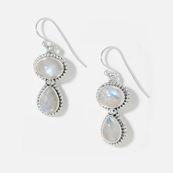 Rainbow Moonstone Earrings