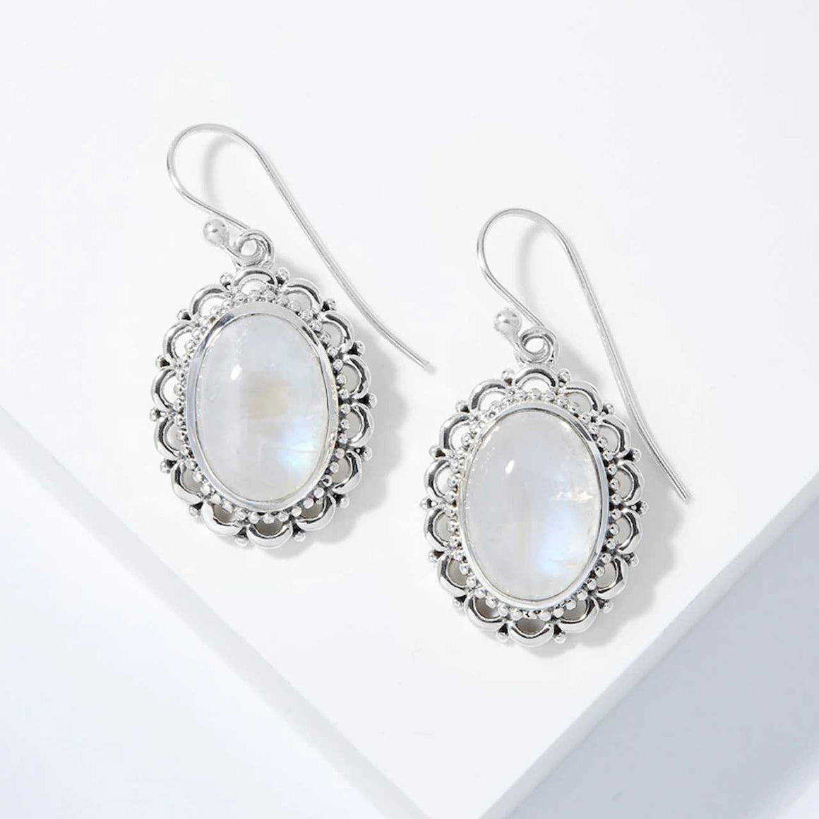 Rainbow Moonstone Earrings