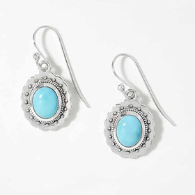 Sleeping Beauty Turquoise Micro Ball Drop Earrings