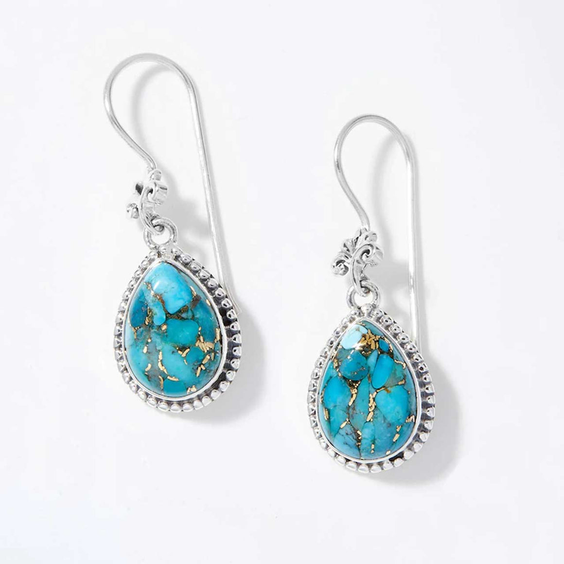 Mohave Copper Turquoise Teardrop Earrings