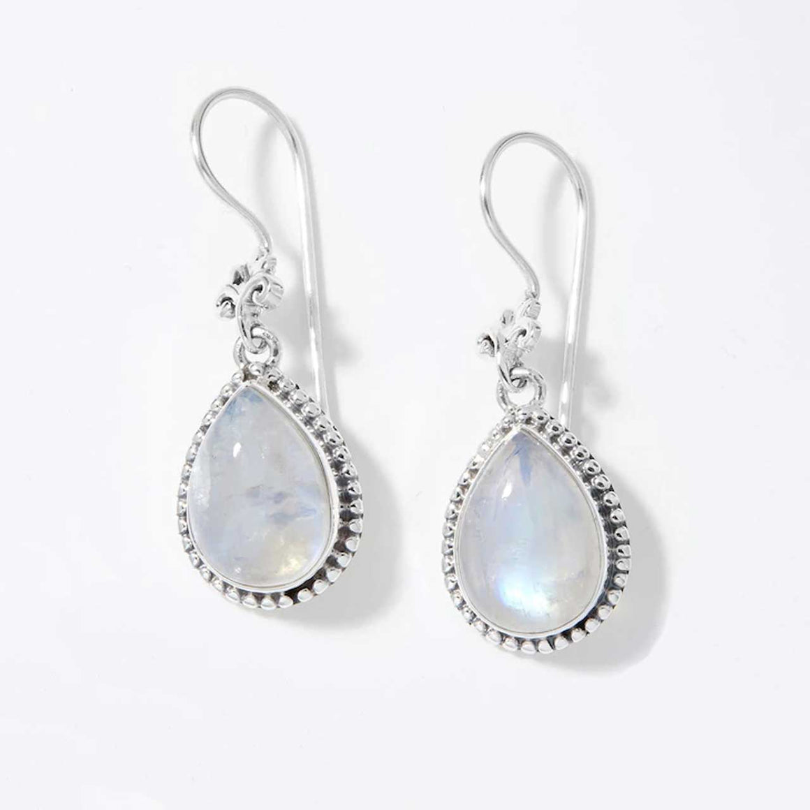 Rainbow Moonstone Teardrop Earrings