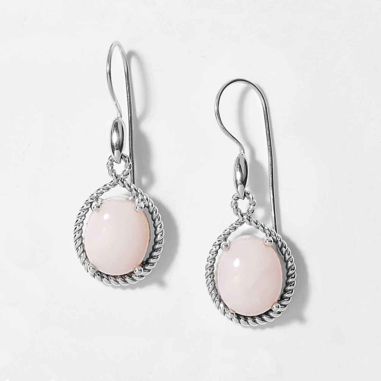 Pink opal deals drop earrings