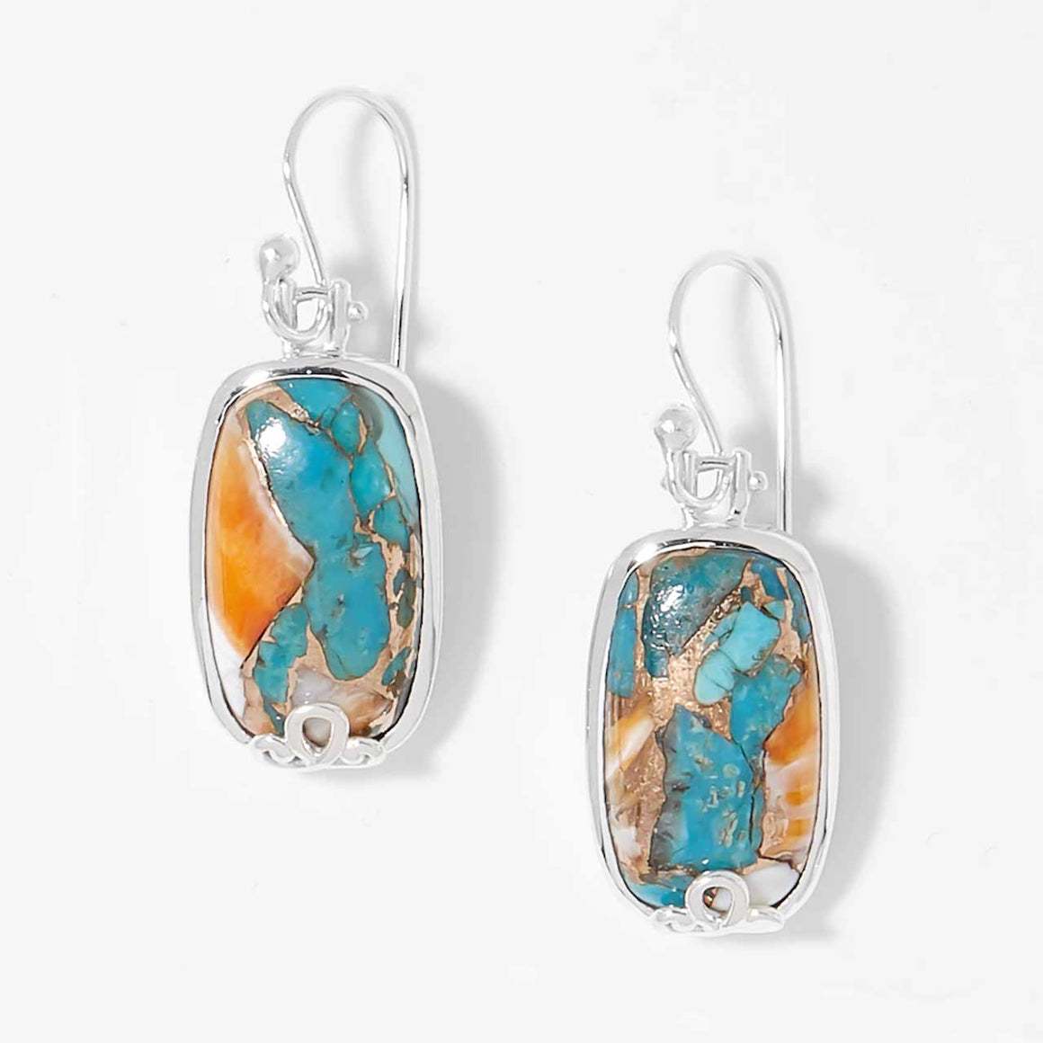 Spiny Oyster Turquoise Earrings