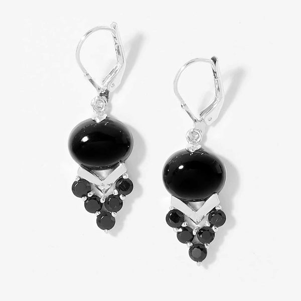 Black Spinel Earrings