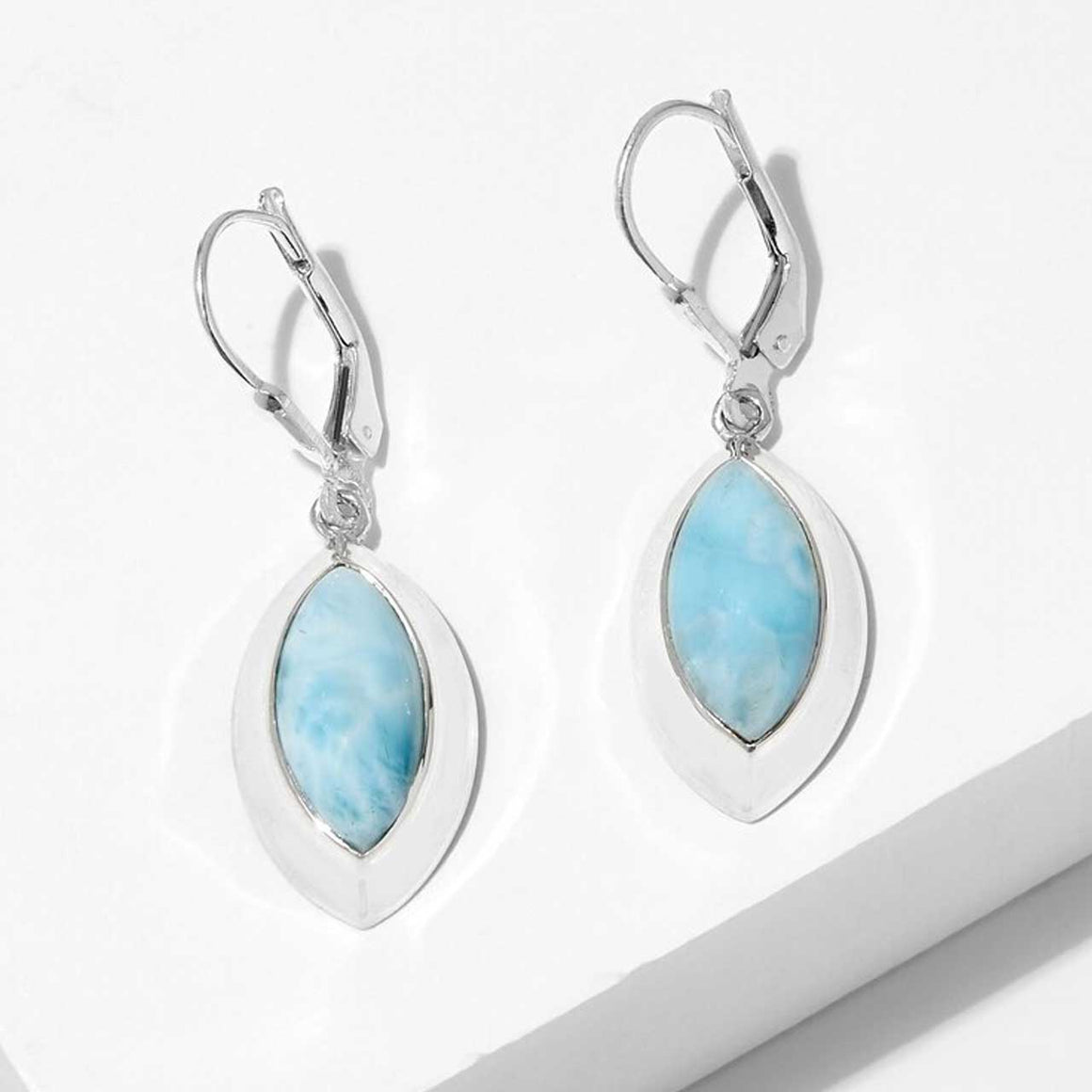 Larimar Marquise Drop Earrings