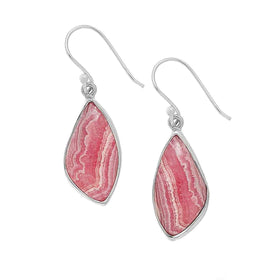 Rhodochrosite Free Form Earrings