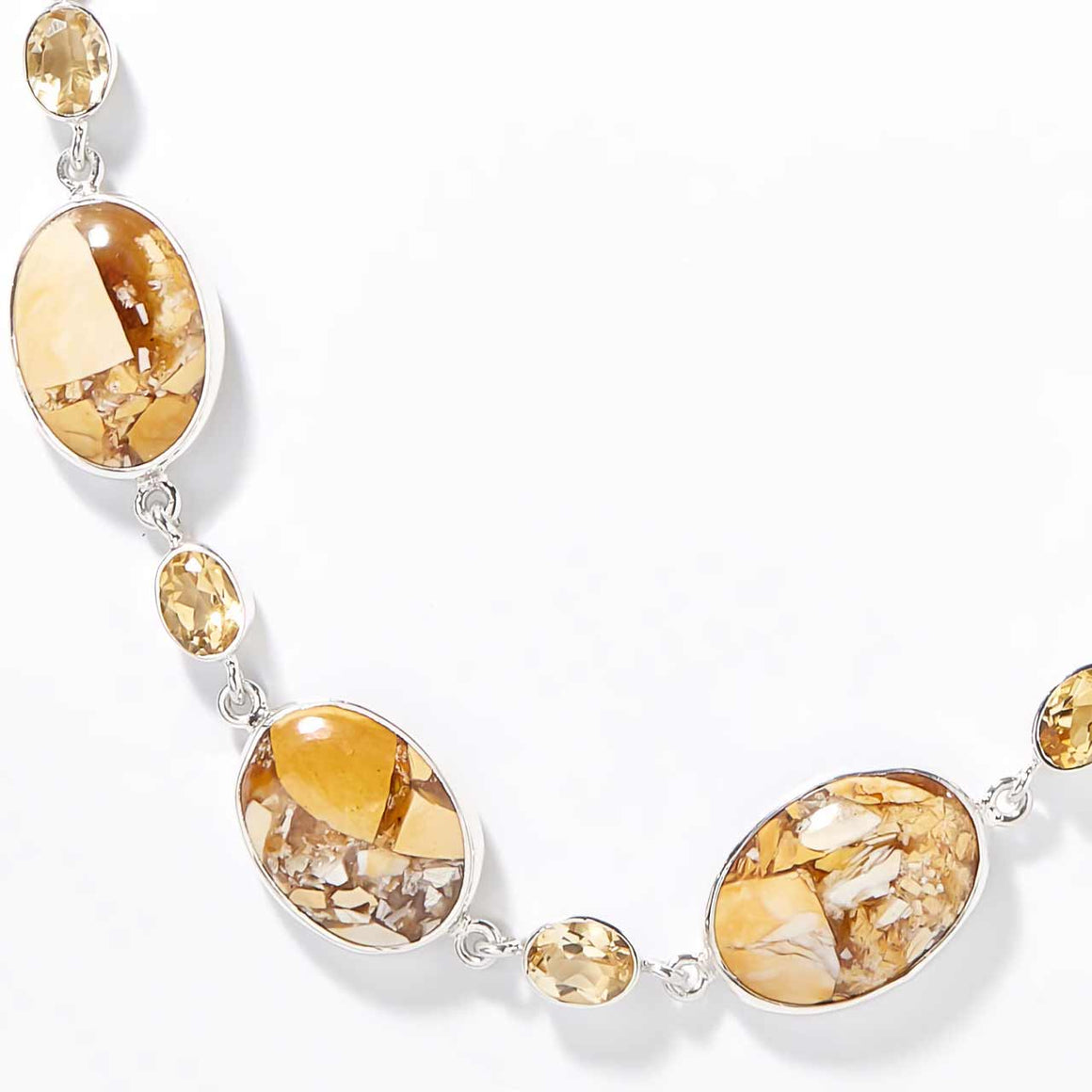 Brecciated Mookaite & Citrine Necklace