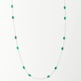 Green Onyx Cabochon Necklace