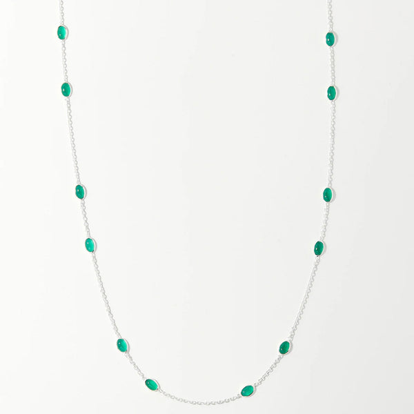 Green Onyx Cabochon Necklace