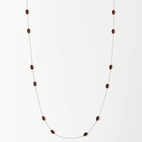 Garnet Cabochon Necklace