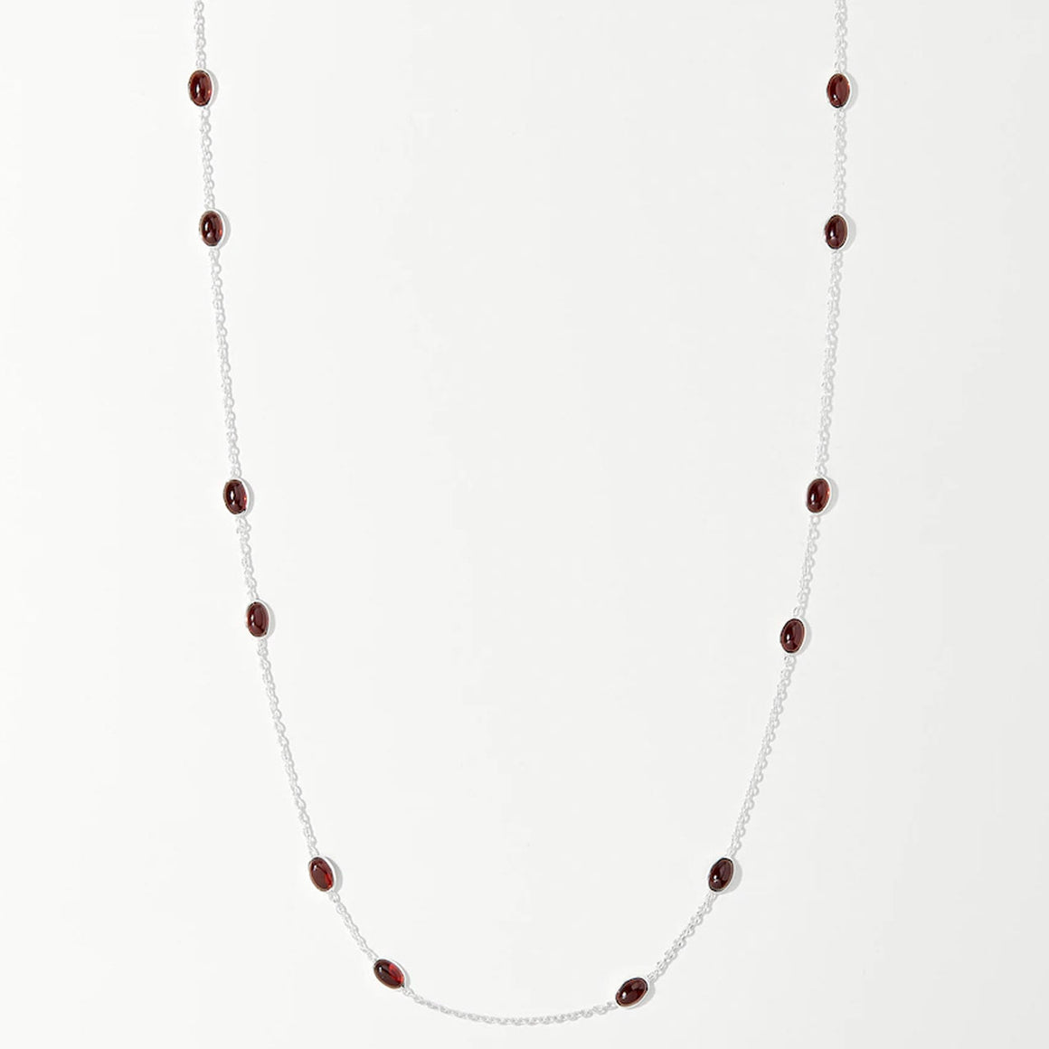 Garnet Cabochon Necklace