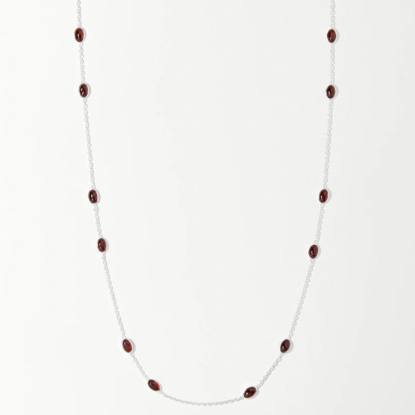 Garnet Cabochon Necklace