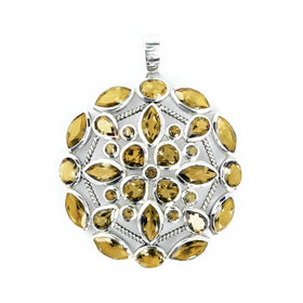 Citrine Multi Gemstone Pendant