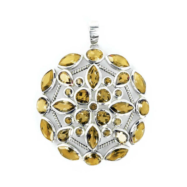 Citrine Multi Gemstone Pendant
