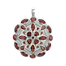 Garnet Multi Gemstone Pendant