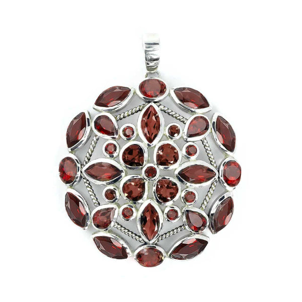 Garnet Multi Gemstone Pendant