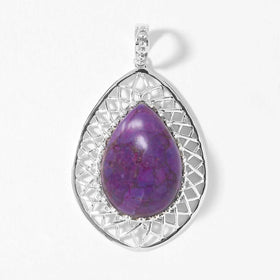 Purple Mohave Turquoise Basket Weave Pendant