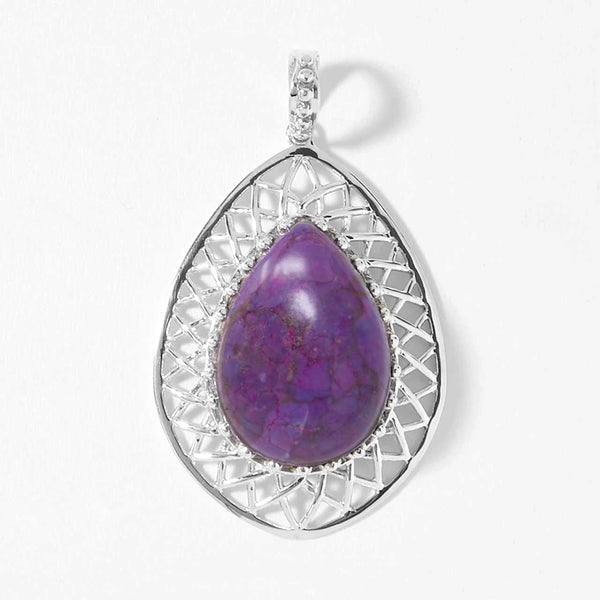 Purple Mohave Turquoise Basket Weave Pendant